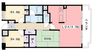 【間取り】 | ＮＴＰＲレジデンス甲子園四番町
