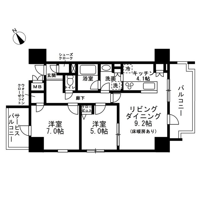 RESIDIA町屋の間取り|レジディア町屋の間取りです