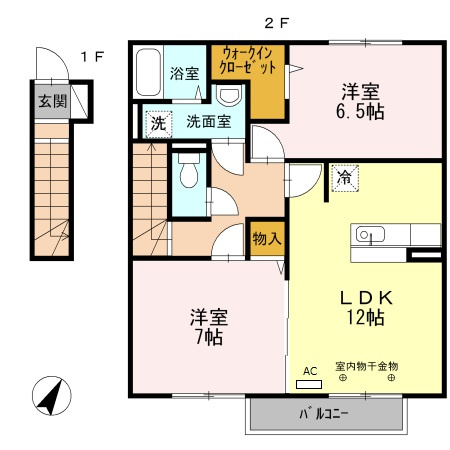 ソレイユ東阿保の間取り