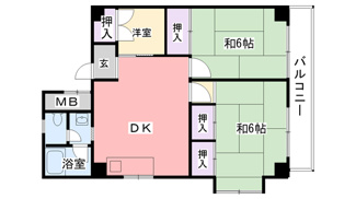 【間取り】 | 鳴尾ハイツ