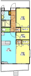 【間取り】 | エレガントライフⅥ