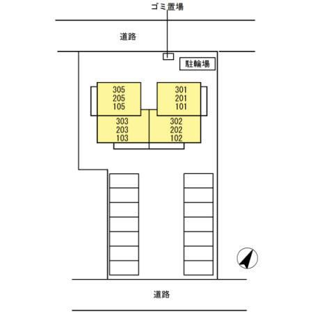 ラルーチェAの区画図