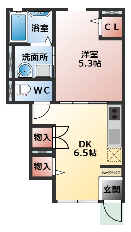 セラフィーメゾン香里園の間取り|１ＤＫの間取り
