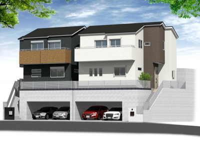 【外観】 | 豊中市春日町二丁目新築戸建て　モデルハウス | 【イメージパース】
マイタウン春日町プレミアム、限定4区画販売開始♪