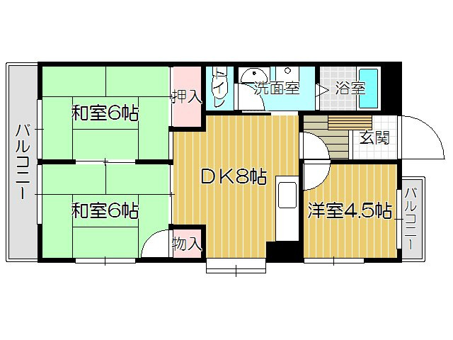 シャトレ三ヶ森IIの間取り