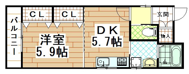 プロパティー高井田の間取り