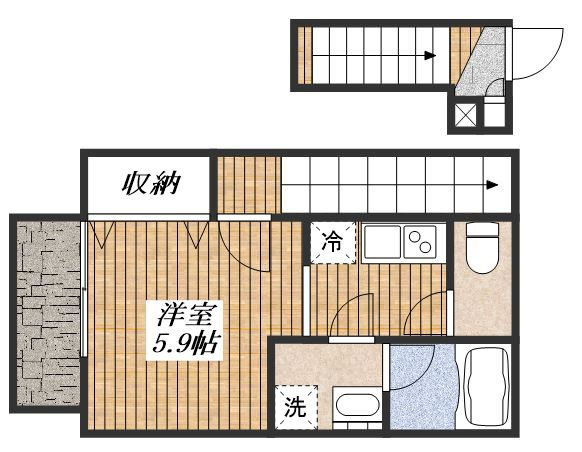 クレール立川の間取り