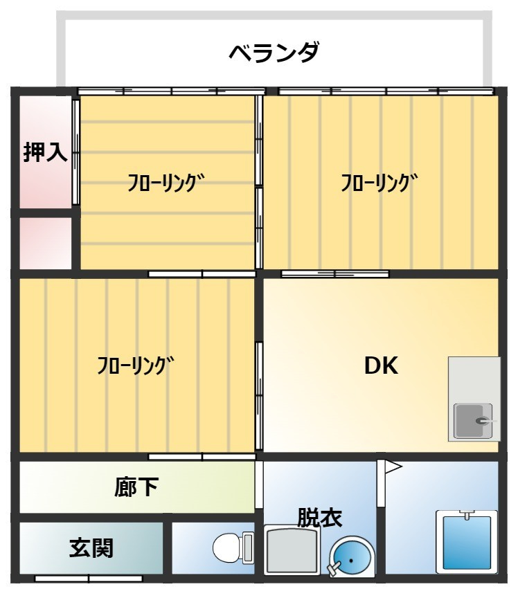 稲毛アパートの間取り