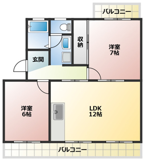 【間取り】 | フローラ菊池