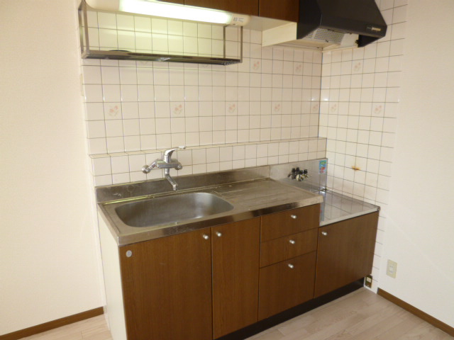 倉敷市神田３丁目の賃貸マンションのキッチン|ガスコンロ設置可
