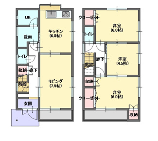 【間取り】 | 飯野ハイツⅡ