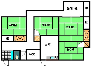 元旗町借家の間取り