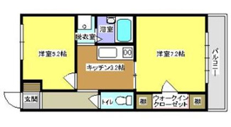 【間取り】 | 浜北ガーデンテラス | 間取りは全て同タイプの２Kとなります。