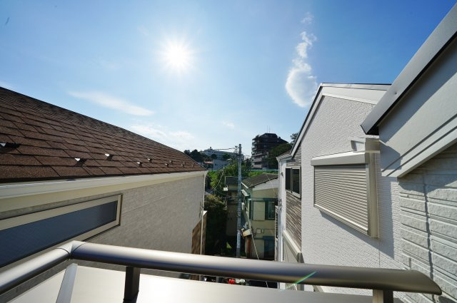 価格変更！和田町駅から商店街を通って平坦徒歩４分♪床暖房付ＬＤＫ１６．８帖！和田2丁目全６棟新築戸建の展望|バルコニーからの眺め。