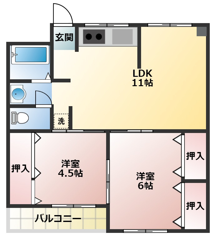 トピカF源藤東の間取り