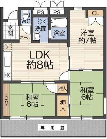 ヴィラ千代田の間取り