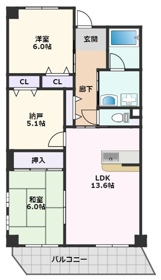 【間取り】 | グレンエデン北谷