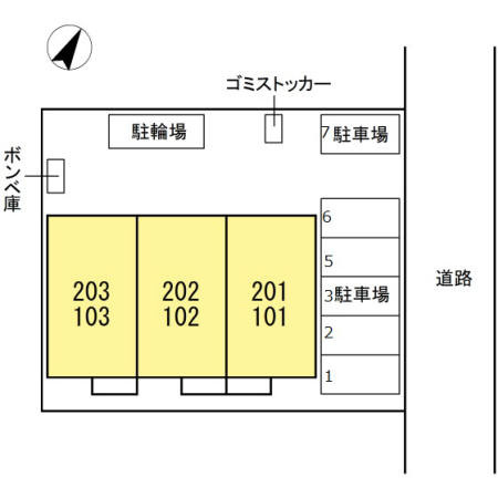 シャイン昭島の区画図