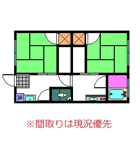 西旗町アパートの間取り