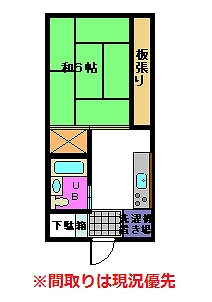 東城内アパートの間取り