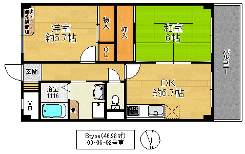 アモール永田の間取り
