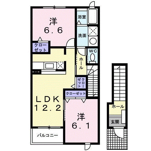 白山ヒルズⅡ壱番館の間取り