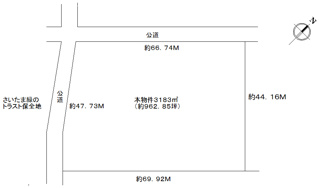 【土地図】 | 蓮田市黒浜・売地