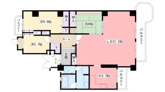 【間取り】 | 白鷹松下町マンション | タイプＢ３　
