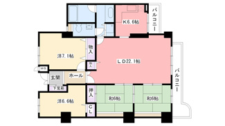 【間取り】 | 白鷹松下町マンション | タイプＧ’