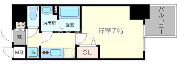 プレサンス心斎橋レヨン　BRAVI不動産の間取り|【プレサンス心斎橋レヨン】間取り