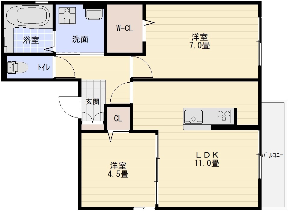 桜collina（サクラコリーナ）の間取り