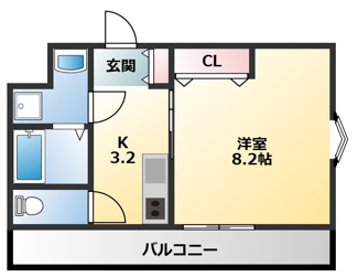 【間取り】 | ルミエール八尾駅前