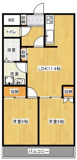【間取り】 | クレストール | 間取りは反転です