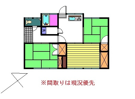 多久市北多久町大字小侍の一戸建ての間取り