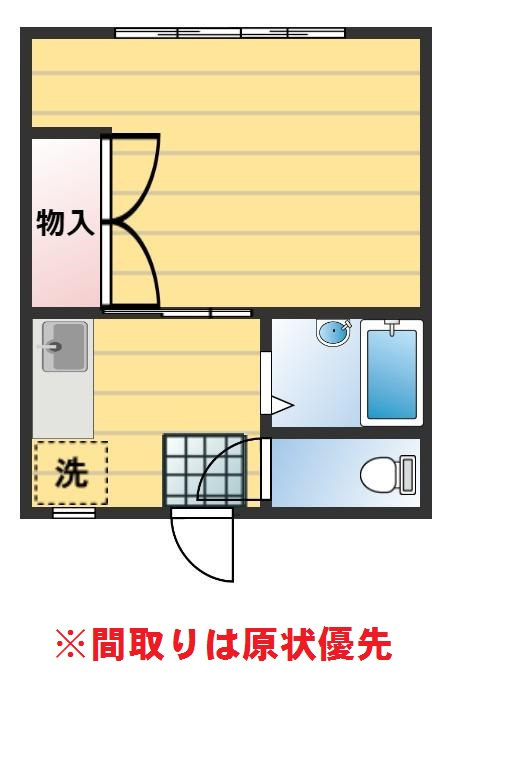 唐津市和多田用尺のアパートの間取り