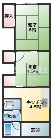 西唐津アパートの間取り