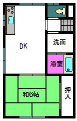 二夕子アパート西の間取り