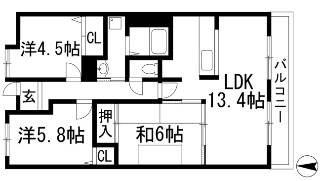 【間取り】 | ファミリアル門戸