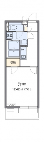 【間取り】 | クレイノプランドール桜ヶ丘　仲介手数料無料 | １Ｋ
