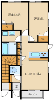 【間取り】 | ラ・メゾン・フルーリ | 間取り図