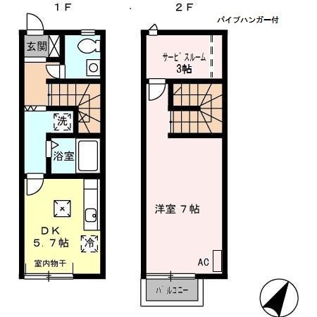【間取り】 | メゾネット5富士塚 | メゾネット5富士塚