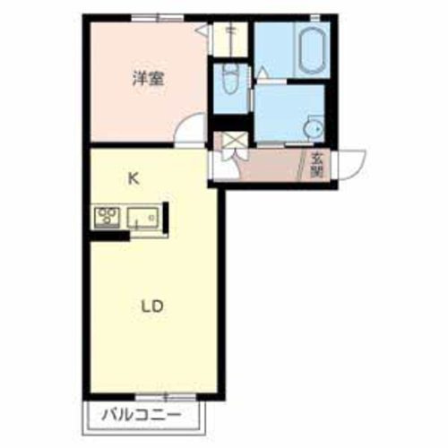 シャーメゾン南車崎の間取り|広々１ＬＤＫ