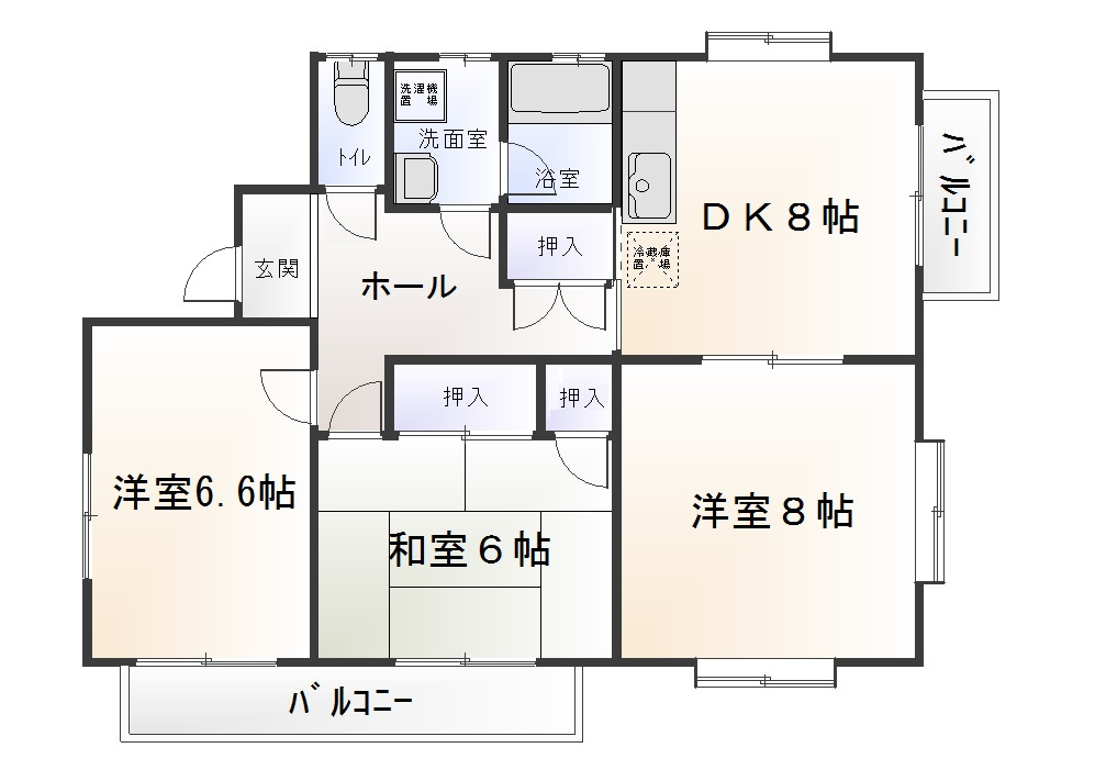 野口ビラの間取り