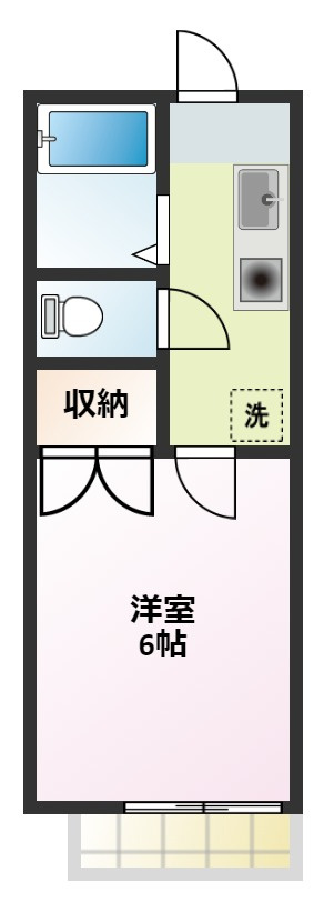 Casa Buena【カーサブエナ】の間取り|バイク駐輪相談♪1Fはロフトがありません。
