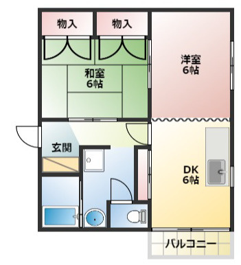 コーポタカハマの間取り