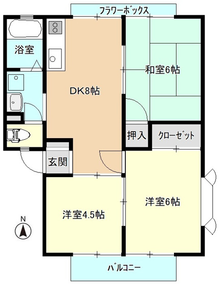 【間取り】 | グリーンヴィレッジ高橋B