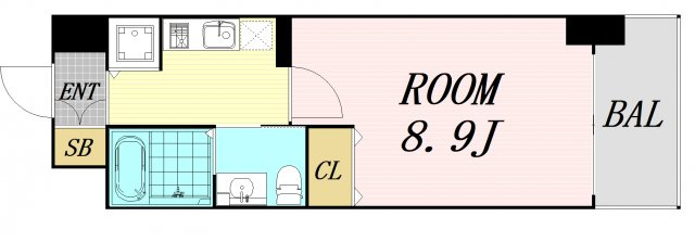 ルクレ京橋　仲介手数料無料の間取り