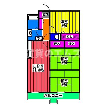 【間取り】 | 博多の森南 | 博多の森南の間取り