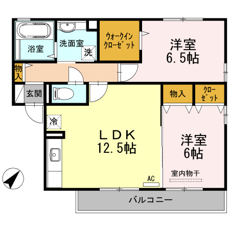【間取り】 | プロスペリテ | 2LDKの間取りです