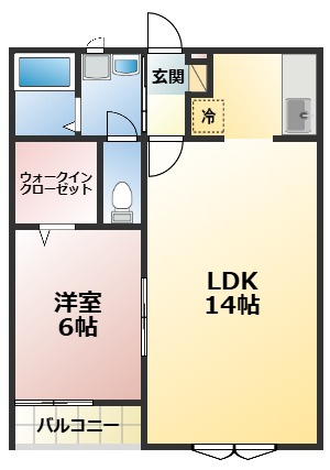 コモンステージの間取り|1LDK